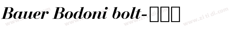 Bauer Bodoni bolt字体转换